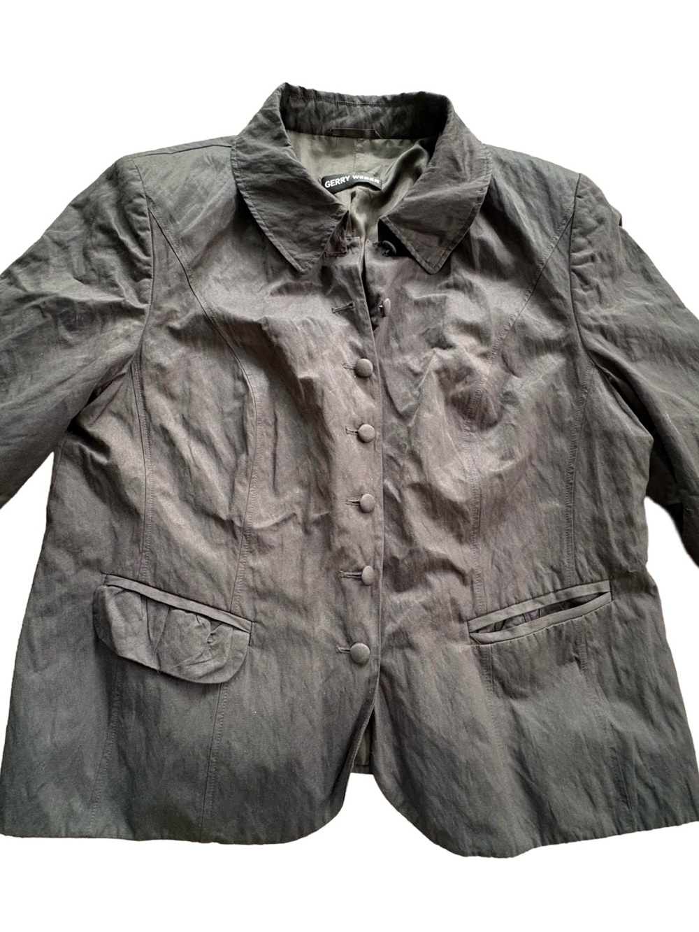 Gerry Weber dark Black Lined Jacket with Branded Neck Tape